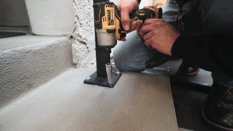 How To Install Handrail On Concrete Steps